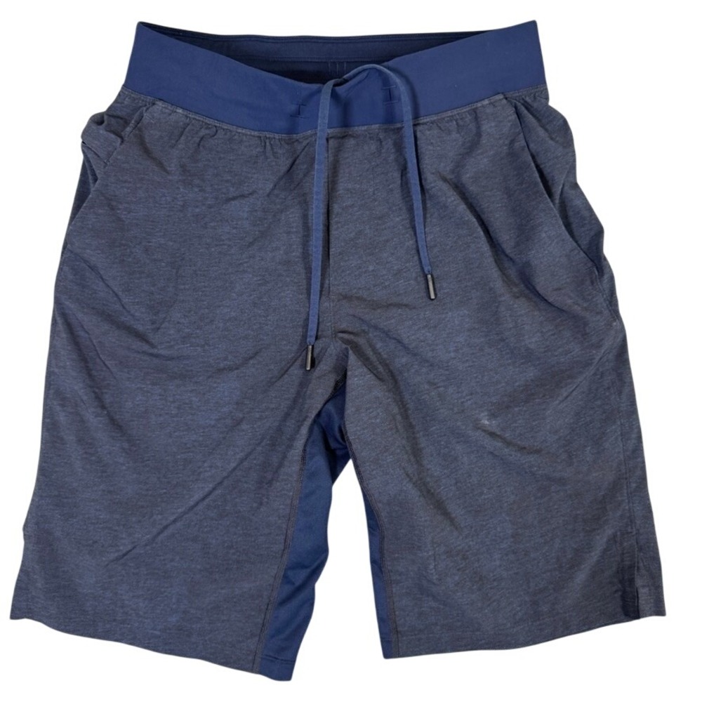 Lululemon In Mind Short 9" Heathered Navy Blue Yoga Training Mens Small